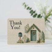 Carte de remerciements de boîte aux lettres de vac (Debout devant)