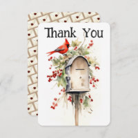 Carte de remerciements de boîte aux lettres du tra