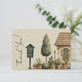 Carte de remerciements de boîte aux lettres du tra (Debout devant)