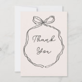 Carte de remerciements de bordure en ruban lunaire (Devant)