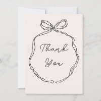 Carte de remerciements de bordure en ruban lunaire