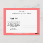 Carte de remerciements de bordure rustique - Coule (Dos)