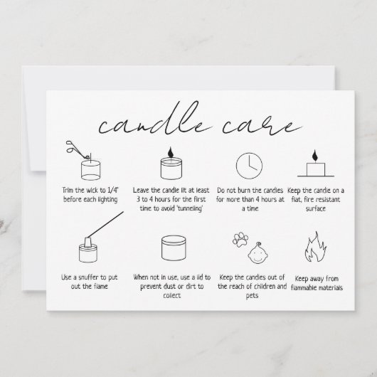 Carte de remerciements de bougie Logo Simple Moder (Devant)