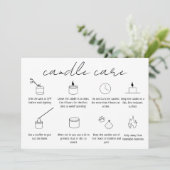 Carte de remerciements de bougie Logo Simple Moder (Debout devant)