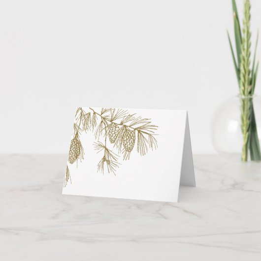 Carte de remerciements de branches de pin (Devant)