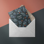 Carte de remerciements de branches gris chic