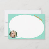 Carte de remerciements de bulle turquoise de la ph (Devant)