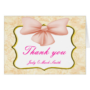 Carte de remerciements de cabot rose