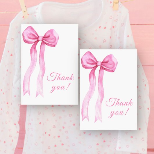 Carte de remerciements de cabot rose