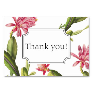 Carte de remerciements de cactus en fleurs
