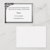 Carte de remerciements de cadre Art nouveau (Devant / Derrière)