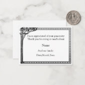 Carte de remerciements de cadre Art nouveau (Devant/Arrière en situation)