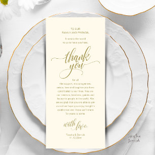 Carte de remerciements De Cadre De La Réception De