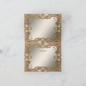 Carte de remerciements de cadre Ornat Or (Intérieur)
