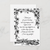 Carte de remerciements de cadre viticole (Devant / Derrière)