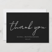Carte de remerciements de calligraphie de message (Devant)