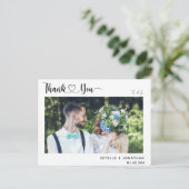 Carte de remerciements de calligraphie élégante (Debout devant)