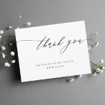 Carte de remerciements de calligraphie moderne sim<br><div class="desc">Carte de remerciements de calligraphie simple et moderne. Vous pouvez utiliser cette carte pour un mariage,  une douche nuptiale,  un fiançailles,  un anniversaire ou tout événement spécial. Pour une personnalisation plus avancée de cette conception,  cliquez sur le BOUTON OUTIL DESIGN BLEU ci-dessus.</div>