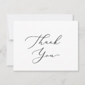 Carte de remerciements de calligraphie noire délic (Devant)