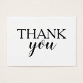 Carte de remerciements de calligraphie simple en n (Devant)