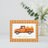 Carte de remerciements de camion Citrouille d'auto (Debout devant)