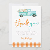 Carte de remerciements de camion Citrouille orange (Devant)