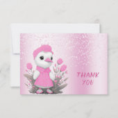 Carte de remerciements de canard rose (Devant)