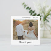 Carte de remerciements de carré de mariage de scri (Debout devant)