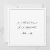 Carte de remerciements de Carré photo Mariage mini (Dos)