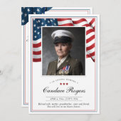 Carte de remerciements de carte commémorative patr (Devant / Derrière)