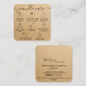 Carte de remerciements de carte de bougie Ajouter  (Devant / Derrière)