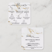 Carte de remerciements de carte de soins aux bougi (Devant / Derrière)