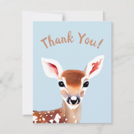 carte de remerciements de cerfs (Devant)