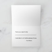 Carte de remerciements de Chambre de rebond (Intérieur)