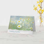 Carte de remerciements de champ de la baie (Fleur jaune)