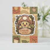 Carte de remerciements de champignons de charme Wh (Debout devant)