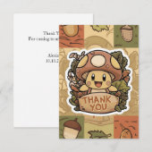 Carte de remerciements de champignons de charme Wh (Devant / Derrière)