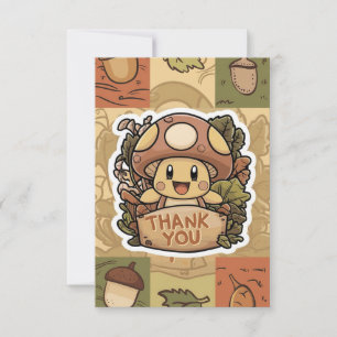 Carte de remerciements de champignons de charme Wh