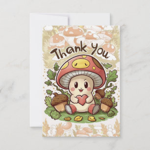 Carte de remerciements de champignons de salut mig