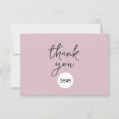 Carte de remerciements de chardon du logo de l'ent (Devant)