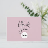 Carte de remerciements de chardon du logo de l'ent (Debout devant)