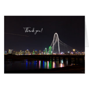 Carte de remerciements de chasse Skyline de Dallas
