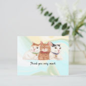 Carte de remerciements de chat avec trois chats so (Debout devant)