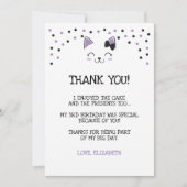 Carte de remerciements de chat de Kitty (Devant)