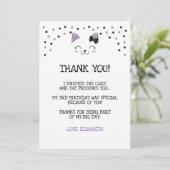 Carte de remerciements de chat de Kitty (Debout devant)