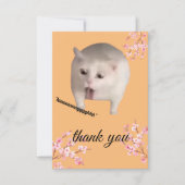 Carte de remerciements de chat drôle (Devant)