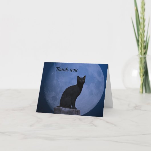 Carte de remerciements de chats de Moonlit (Devant)