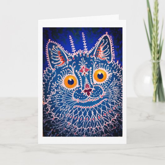 Carte de remerciements de chats psychédéliques (Devant)