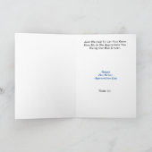 Carte de remerciements de chauffeur de bus princip (Intérieur)