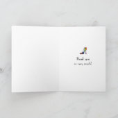 Carte de remerciements de chaussures française (Intérieur)